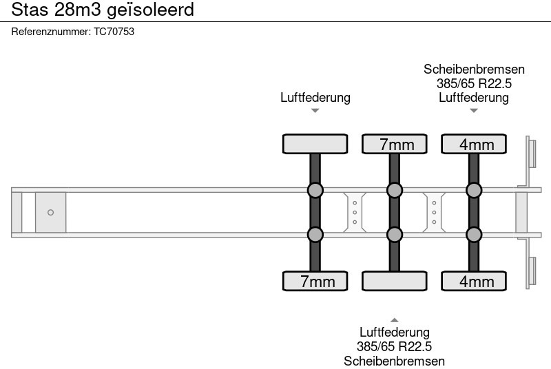 Poluprikolica istovarivača Stas 28m3 geïsoleerd: slika 15