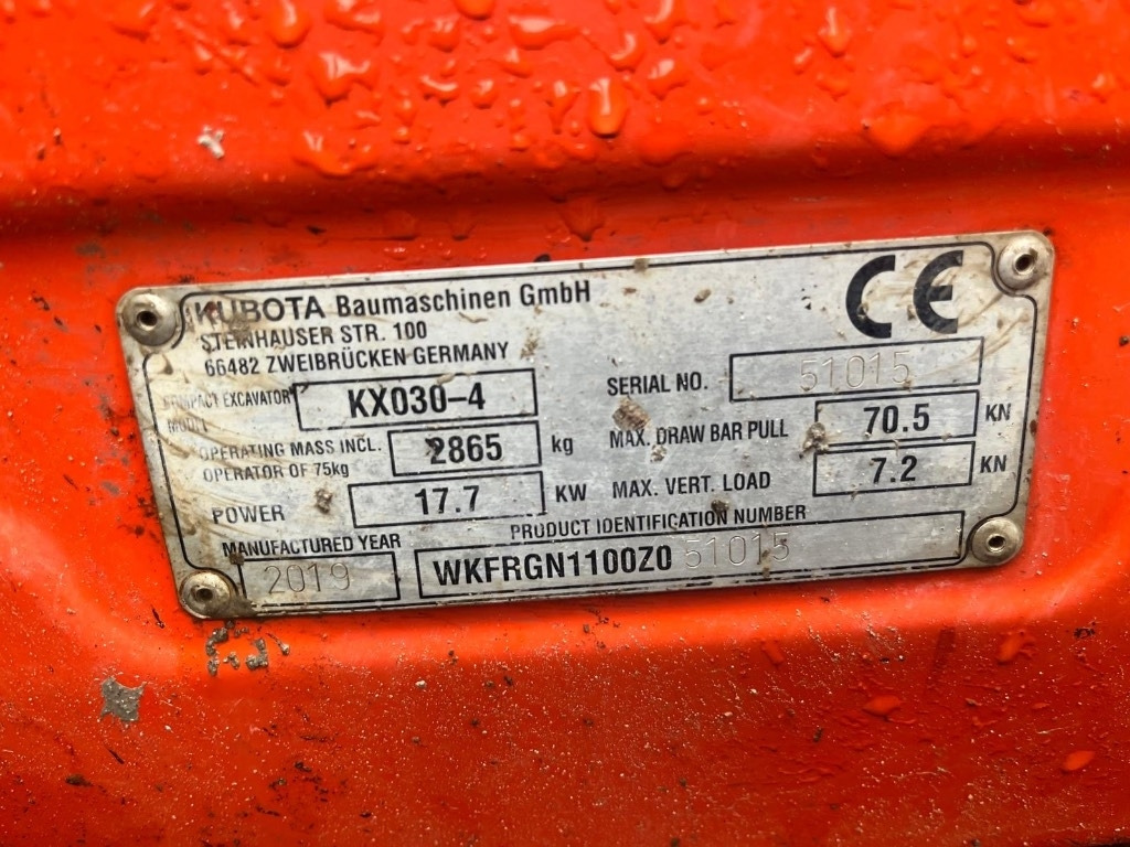 Mini bager Kubota KX 030-4: slika 11