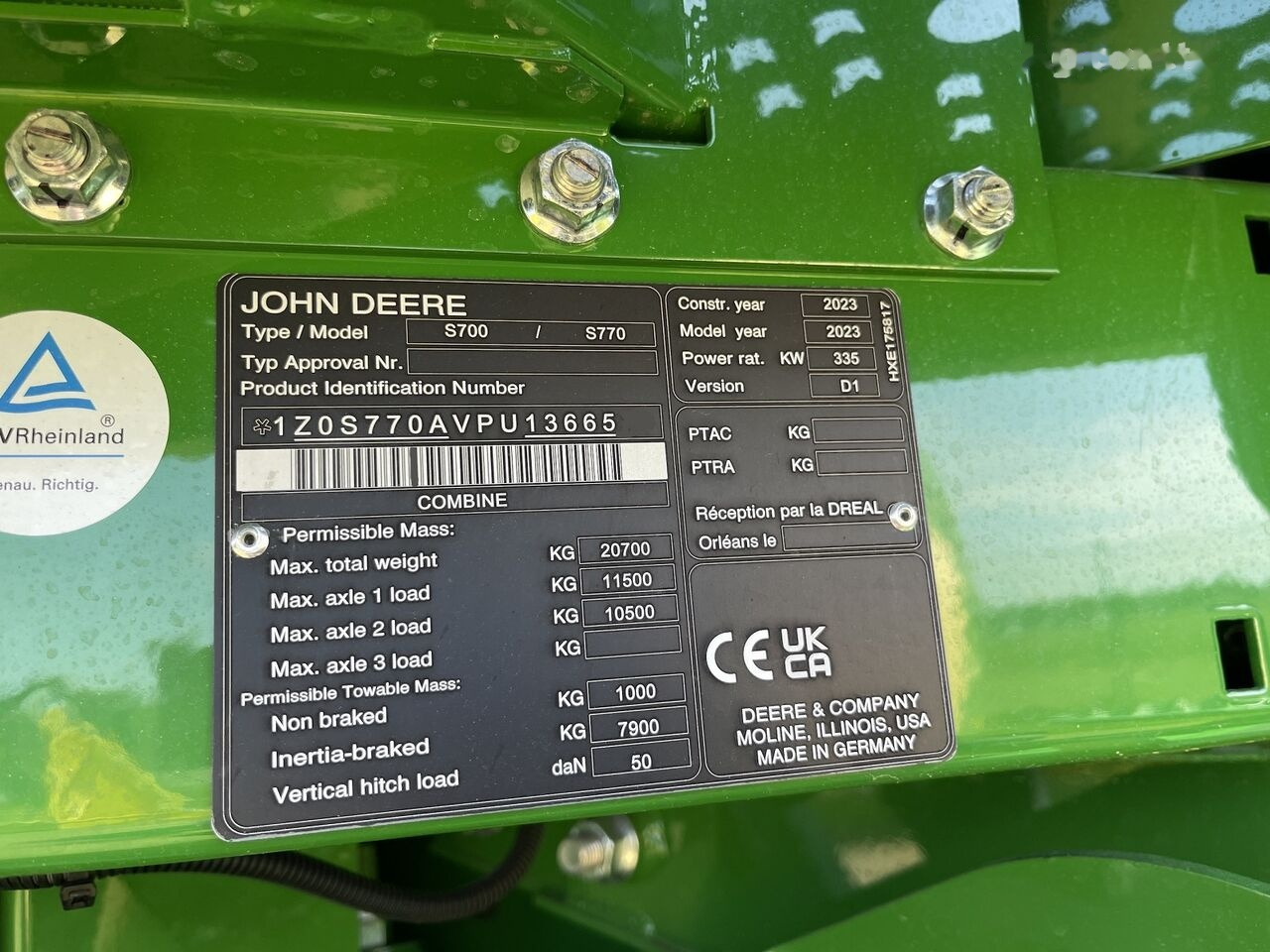 Novu Kombinovani kombajn John Deere S770 - new, demo machine!: slika 12