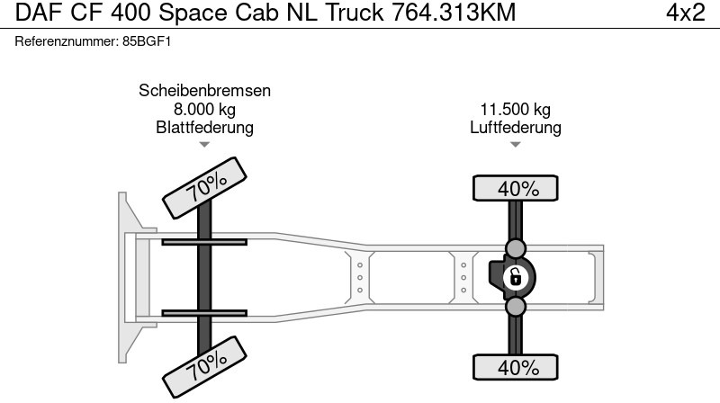 Tegljač DAF CF 400 Space Cab NL Truck 764.313KM: slika 18